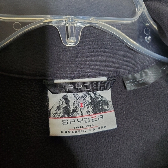 Spyder Outbound Black Fleece Lined Half Zip Pullover Sweatshirt - Picture 9 of 11